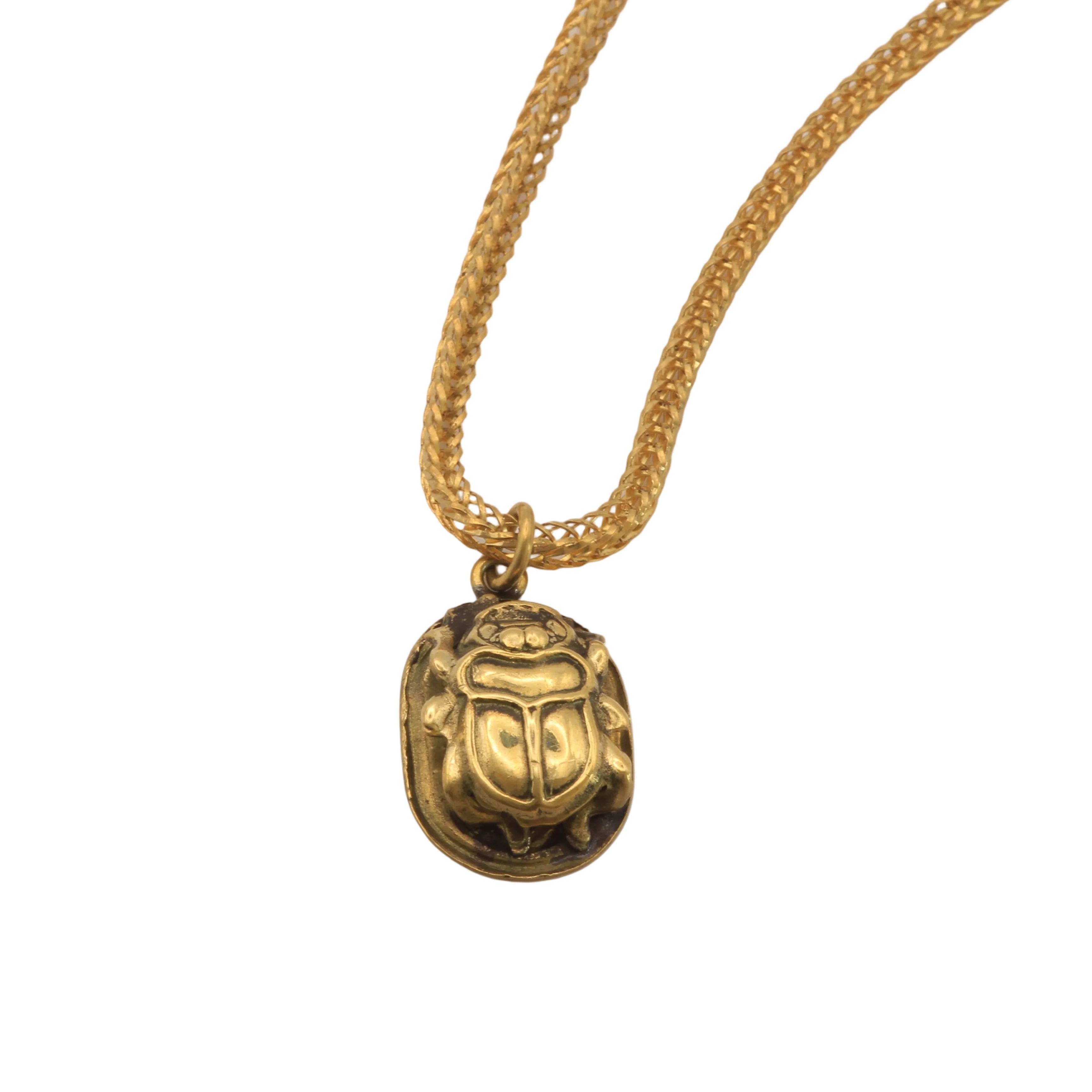 ZAHRA' Necklace | Linear Egyptian Brass Chain, Adjustable Length