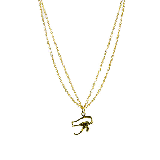 Mawada signature raw brass chain necklace, adjustable 40/45cm, handmade in Old Cairo with natural antique finish