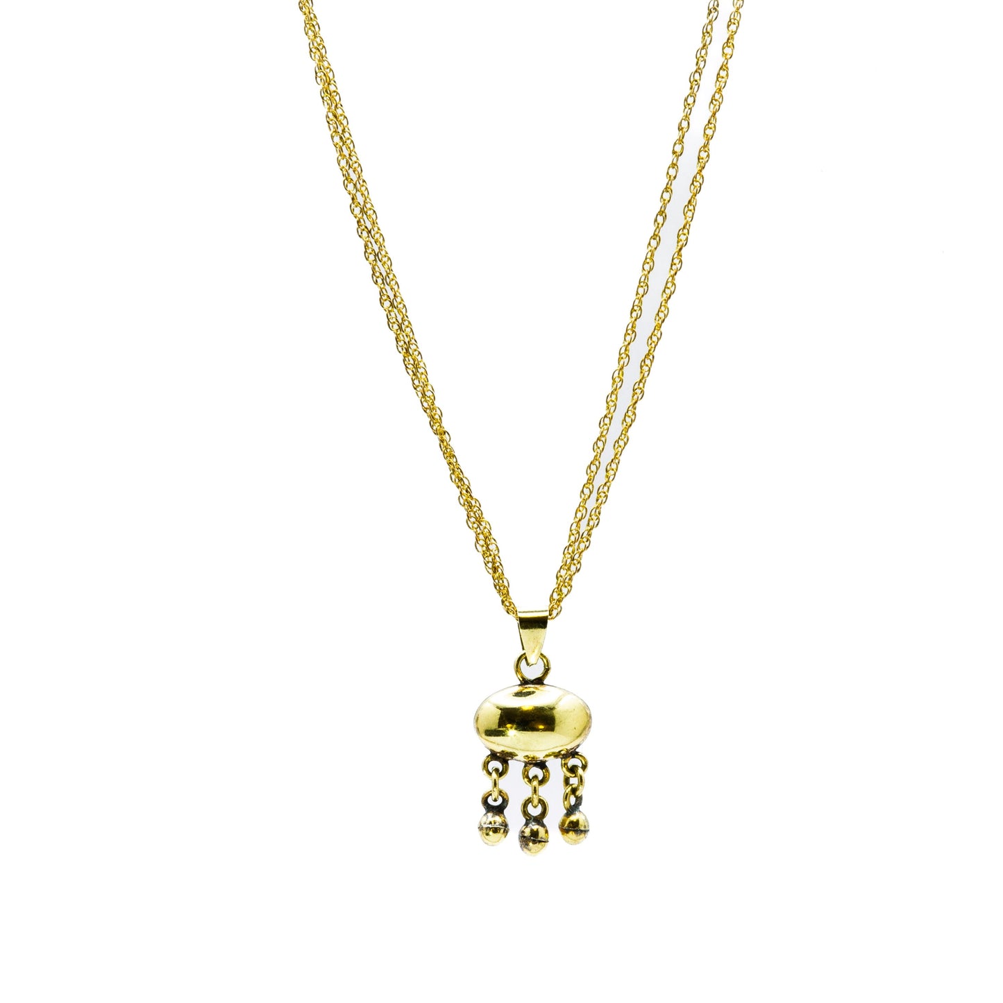 	Nadia heirloom Egyptian brass chain necklace, adjustable 40/45cm, handmade in Old Cairo with natural antique patina
